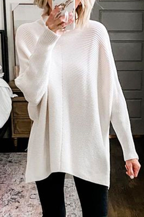 Pull Tunique Col Roulé Femme Chic 1