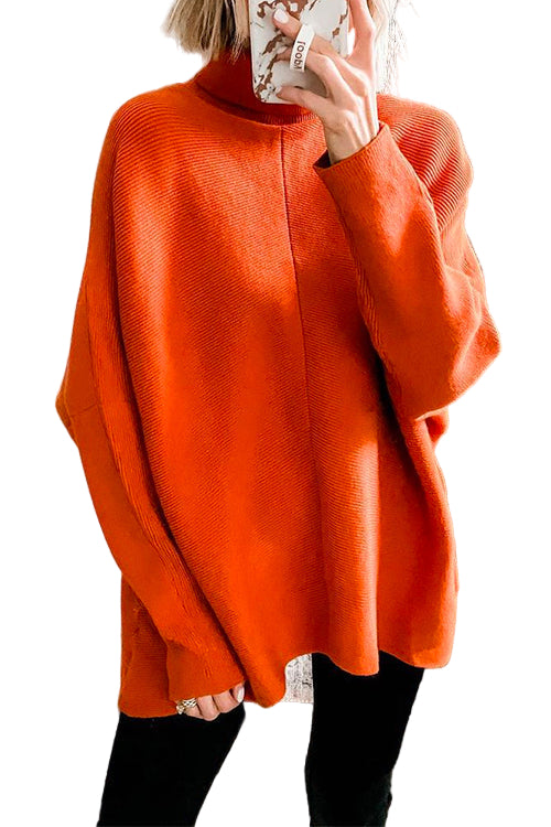 Pull Tunique Col Roulé Femme Chic 2