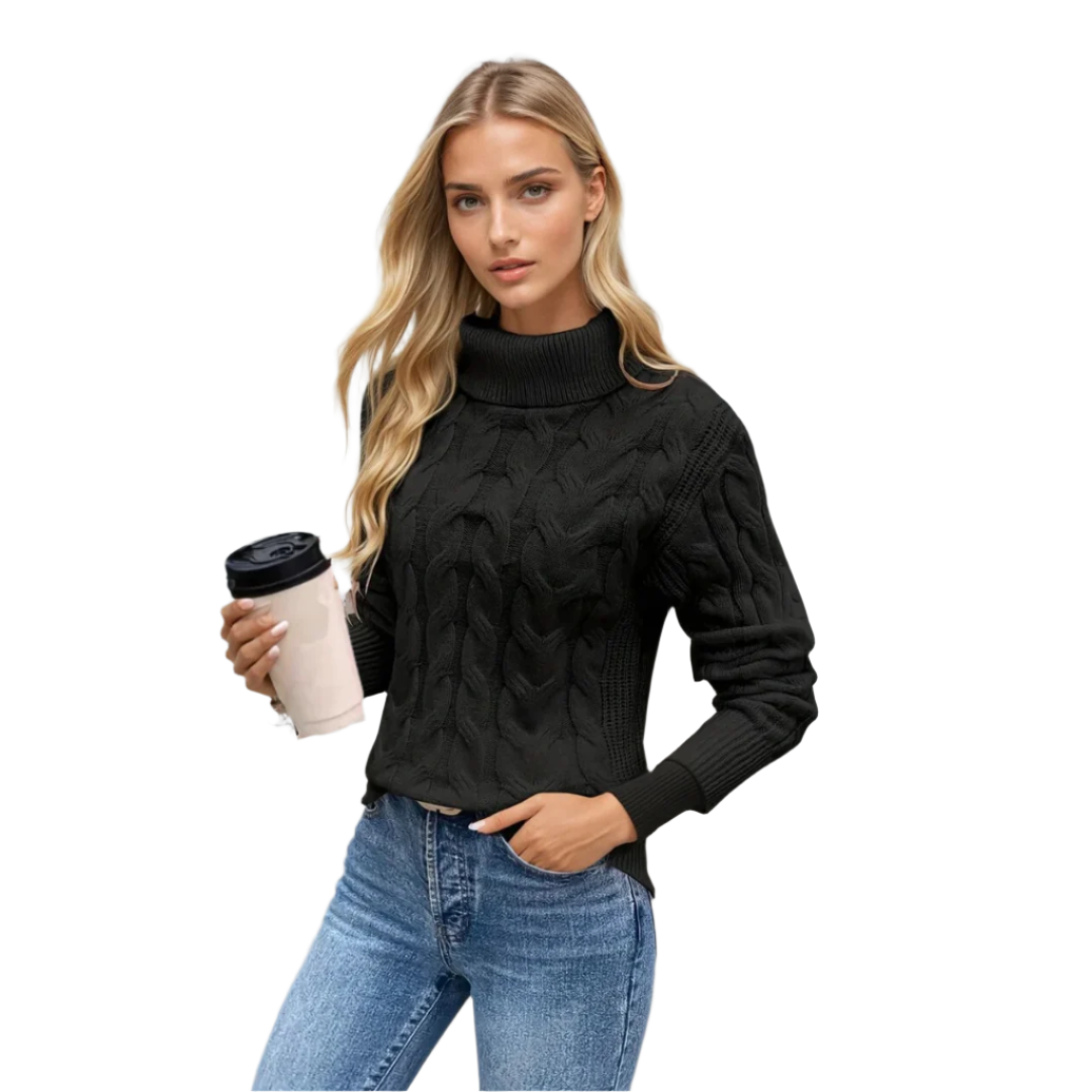 Pull Turtleneck Femme Chic en Tricot 0
