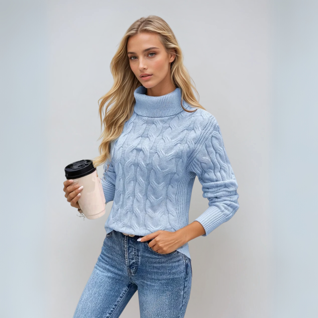 Pull Turtleneck Femme Chic en Tricot 3