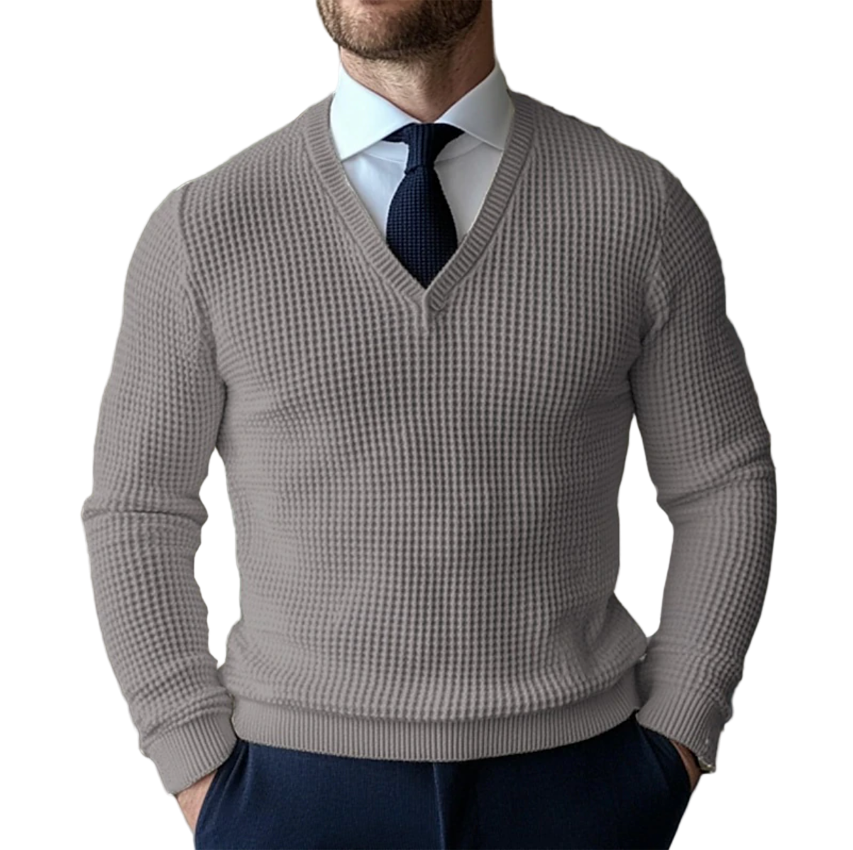 Pull V-Neck pour Hommes Style Décontracté 2