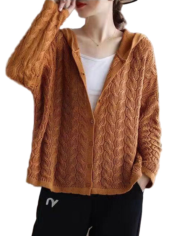 Pull à Capuche Ample en Tricot pour Femme 0
