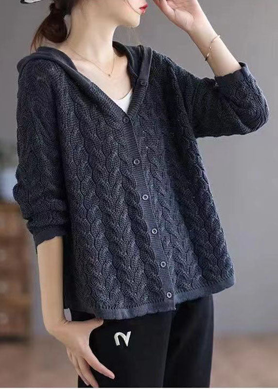 Pull à Capuche Ample en Tricot pour Femme 1