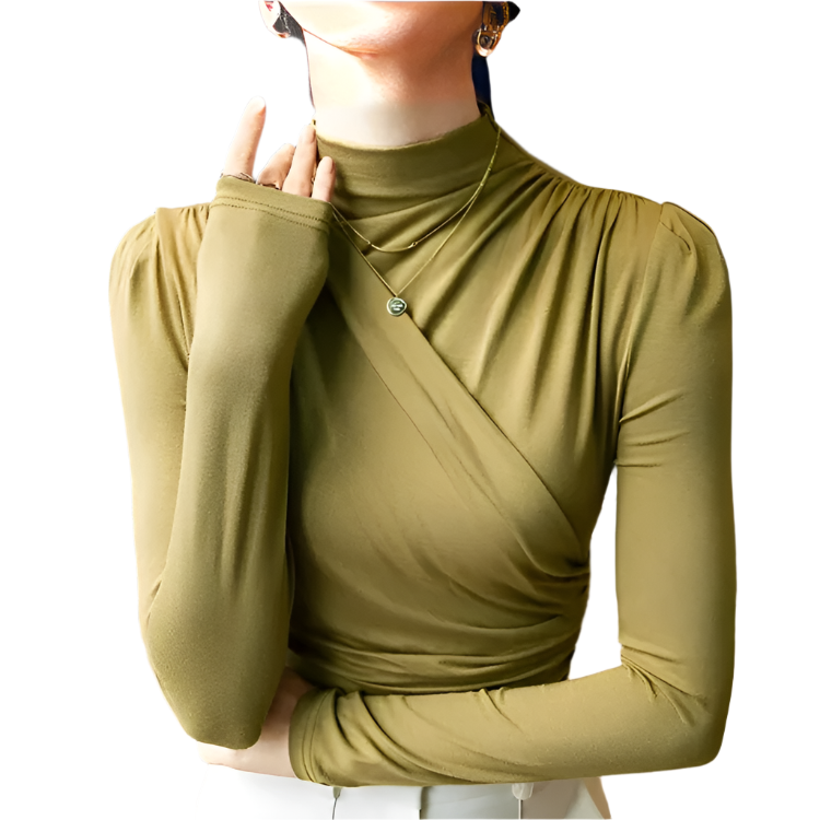 Pull à Col Roulé Femme en Coton Doux 0