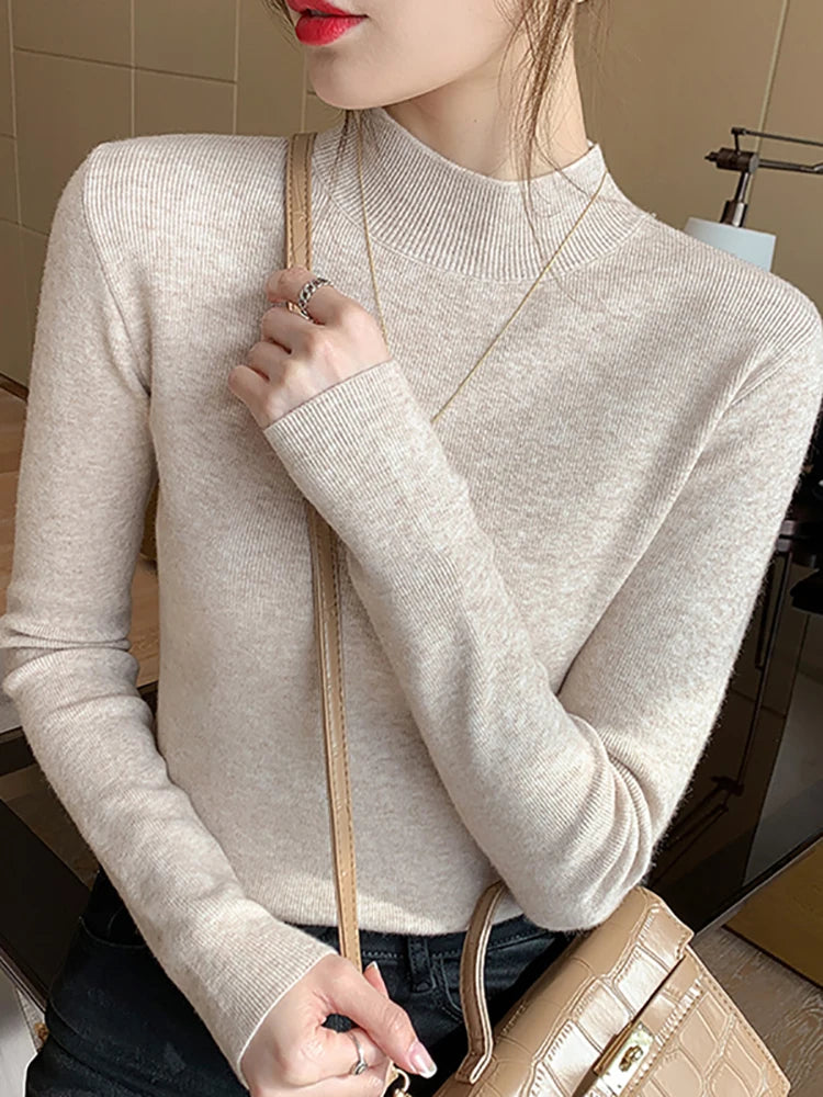 Pull à Col Roulé pour Femmes en Tricot 0