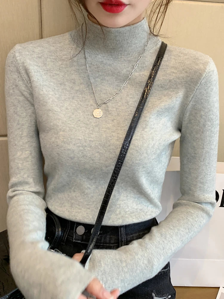 Pull à Col Roulé pour Femmes en Tricot 3
