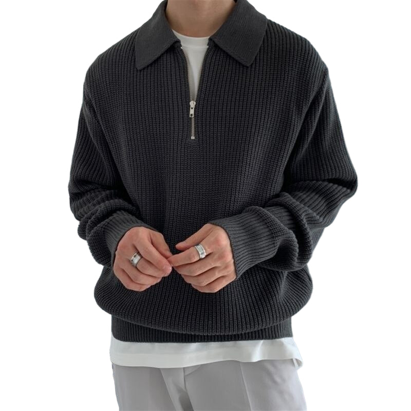 Pull à Col Zippé pour Homme 0