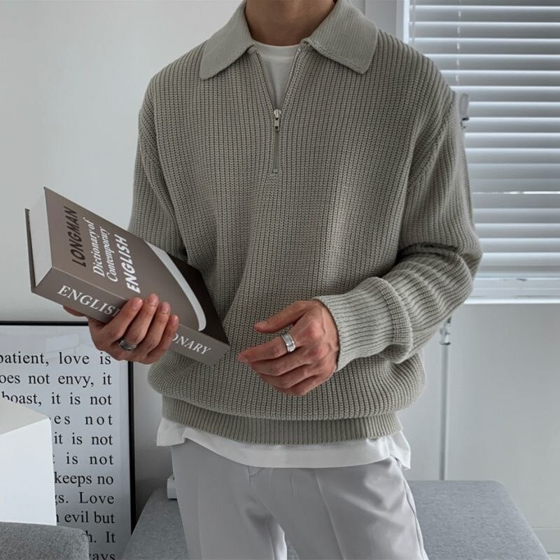 Pull à Col Zippé pour Homme 1
