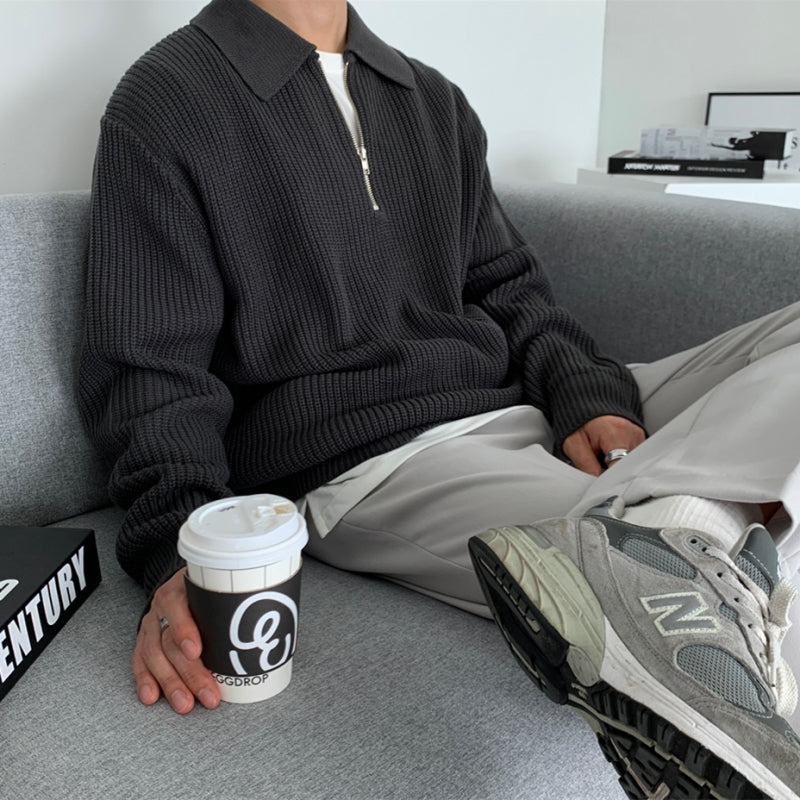 Pull à Col Zippé pour Homme 3