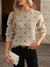 Pull à Manches Longues à Pois pour Femmes en Coton