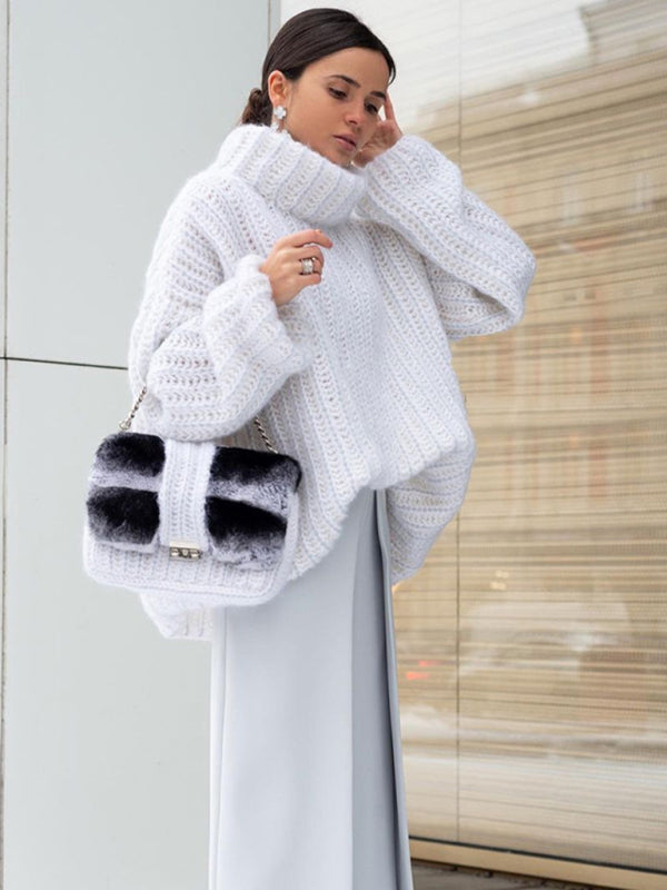 Pull à Manches Longues en Peluche pour Femmes 9