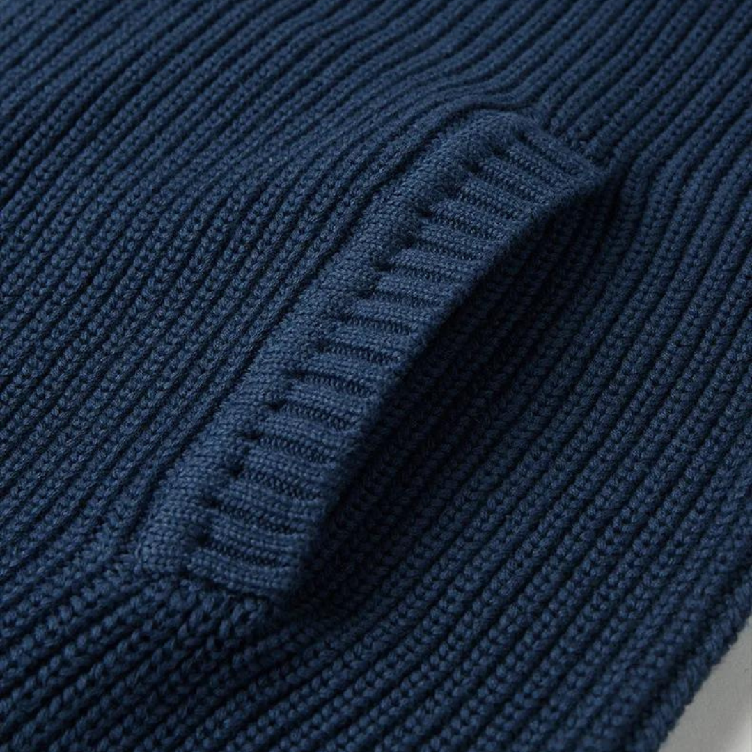 Pull à Zip pour Hommes avec Texture Côtière 5
