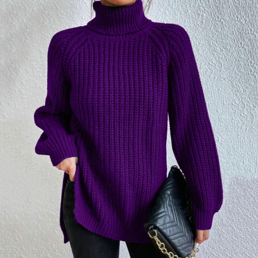 Pull à col roulé en coton pour femme 3