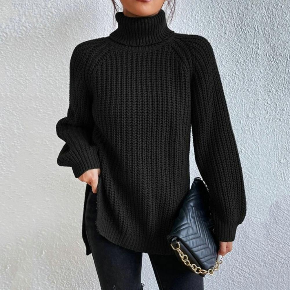 Pull à col roulé en coton pour femme 5