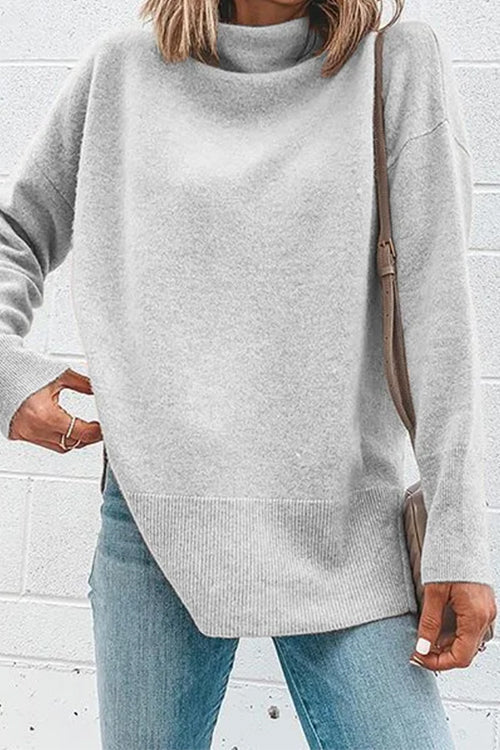 Pull à col roulé pour femmes à manches longues 0