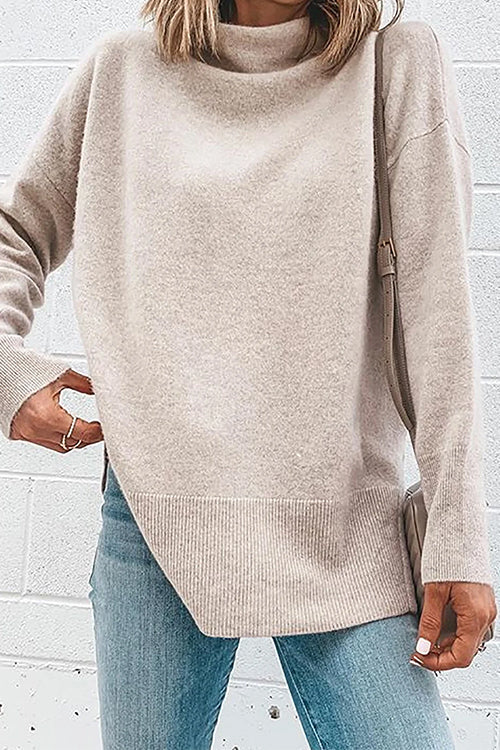 Pull à col roulé pour femmes à manches longues 1