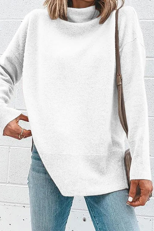 Pull à col roulé pour femmes à manches longues 2