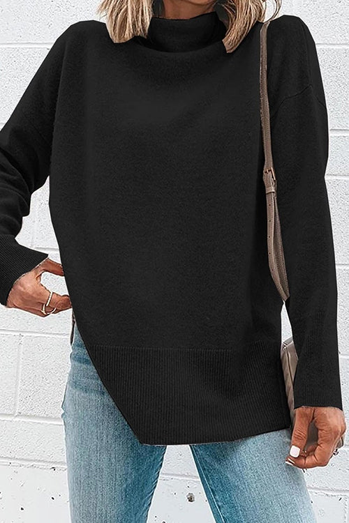 Pull à col roulé pour femmes à manches longues 3