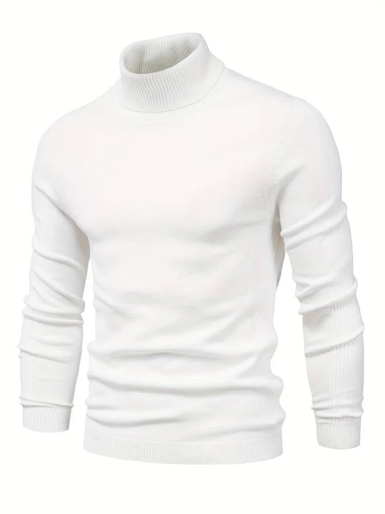 Pull à col roulé pour hommes ajusté 1