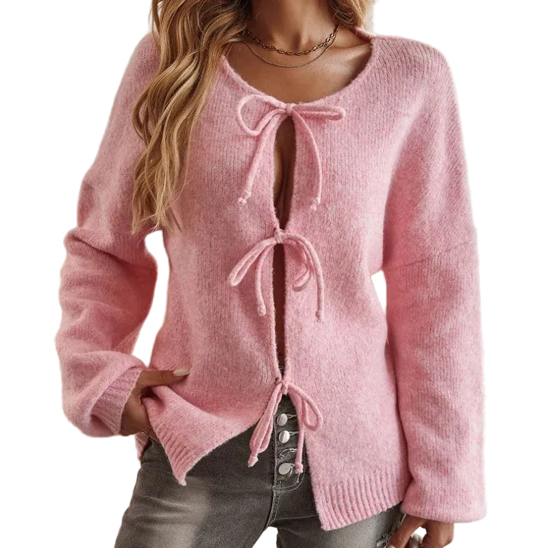 Pull à lacets pour femme style bohème 0