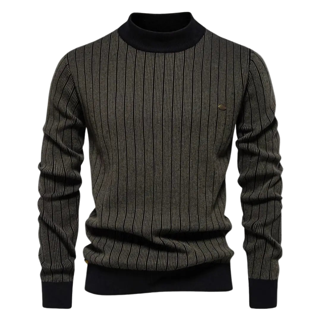 Pull à manches longues pour homme à rayures 0