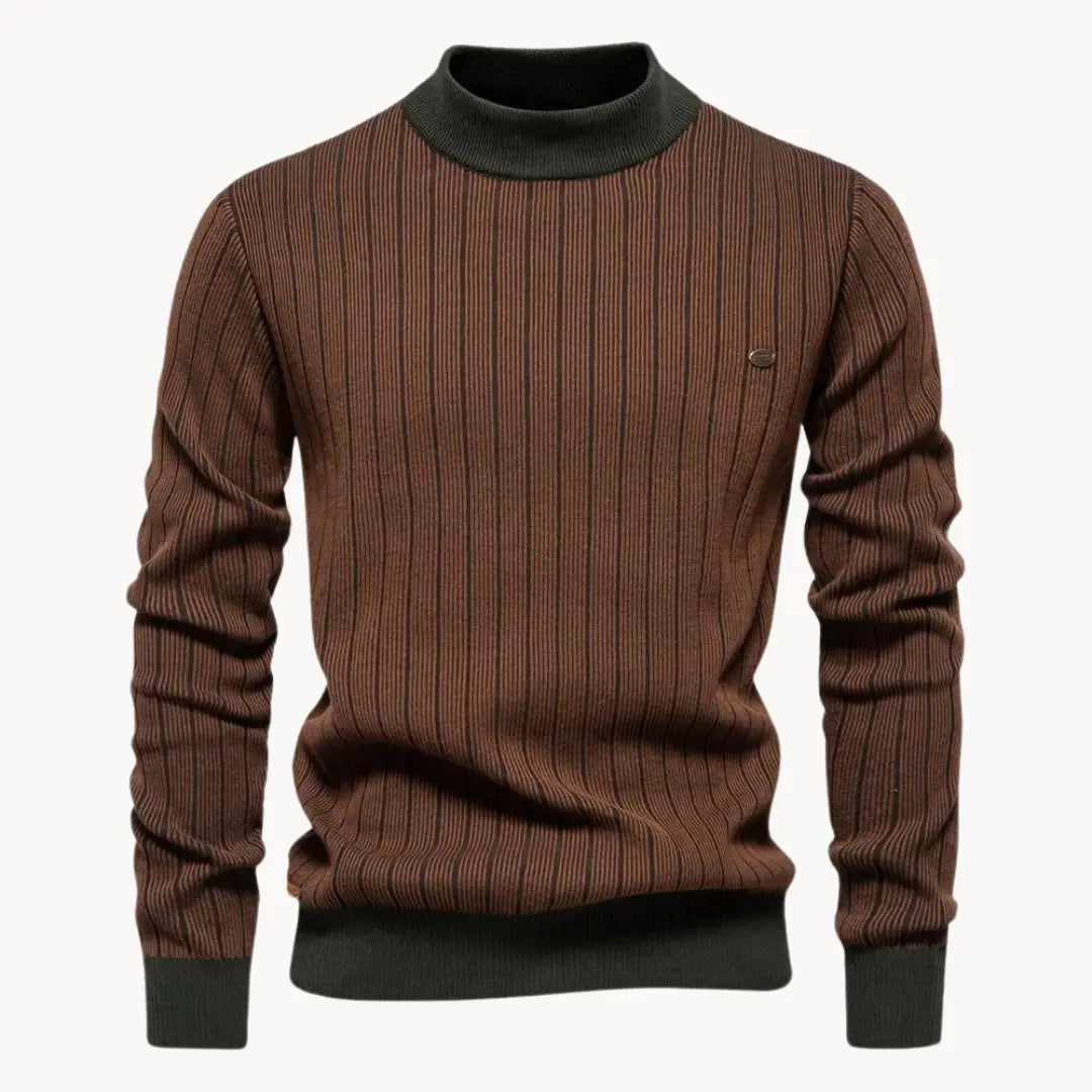 Pull à manches longues pour homme à rayures 8