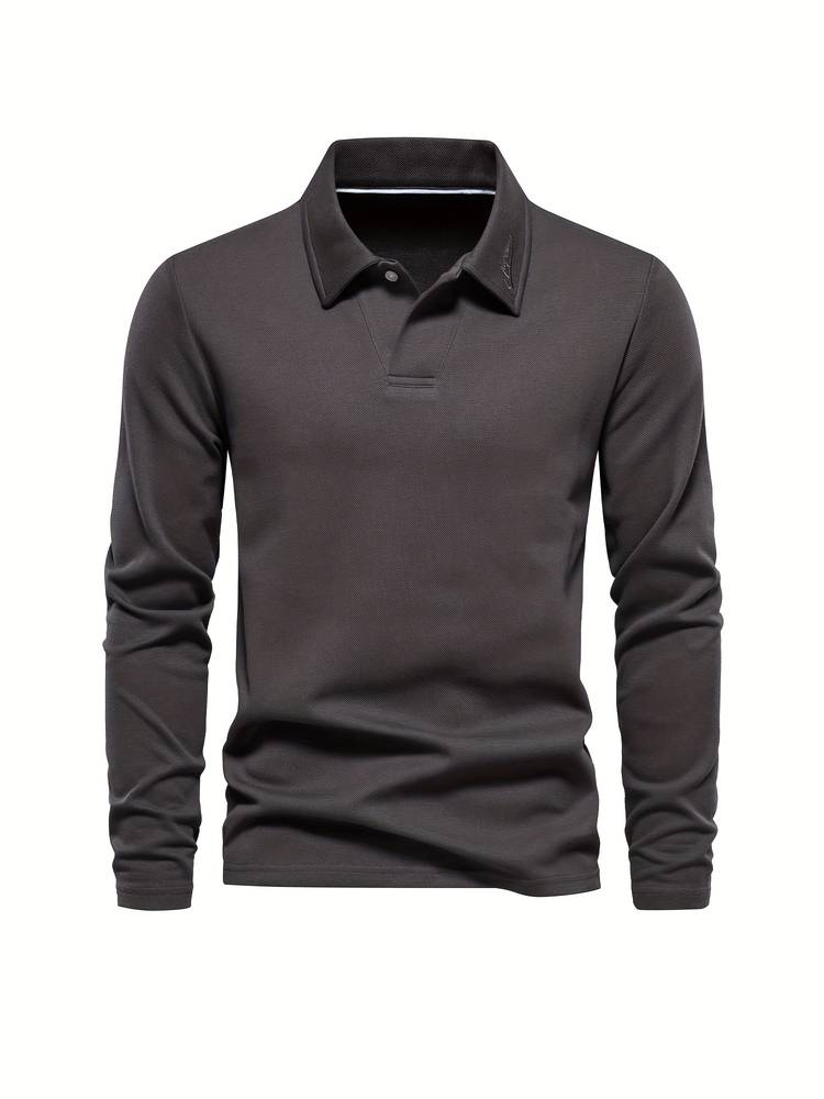 Pull à manches longues pour hommes avec col classique 3