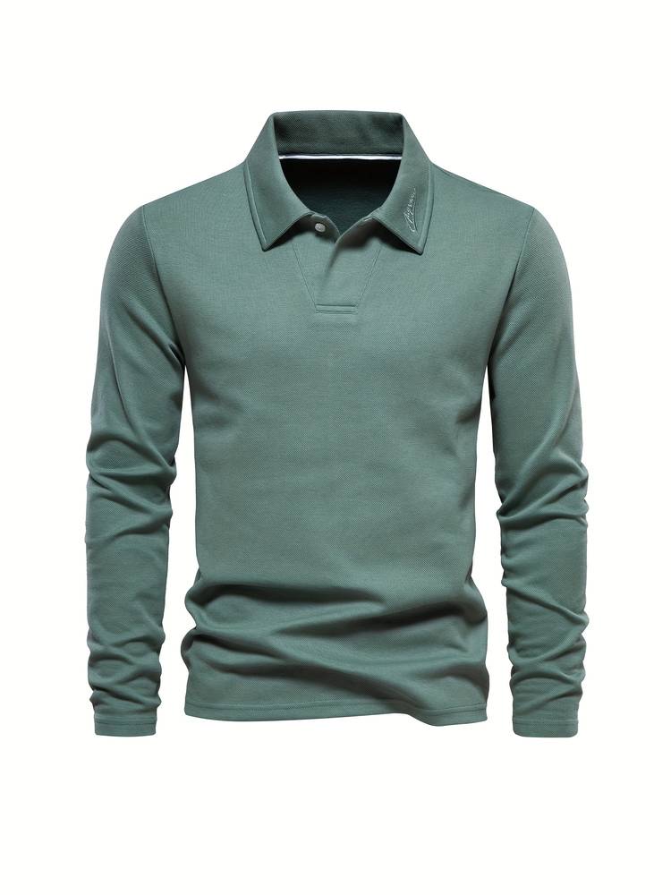 Pull à manches longues pour hommes avec col classique 4