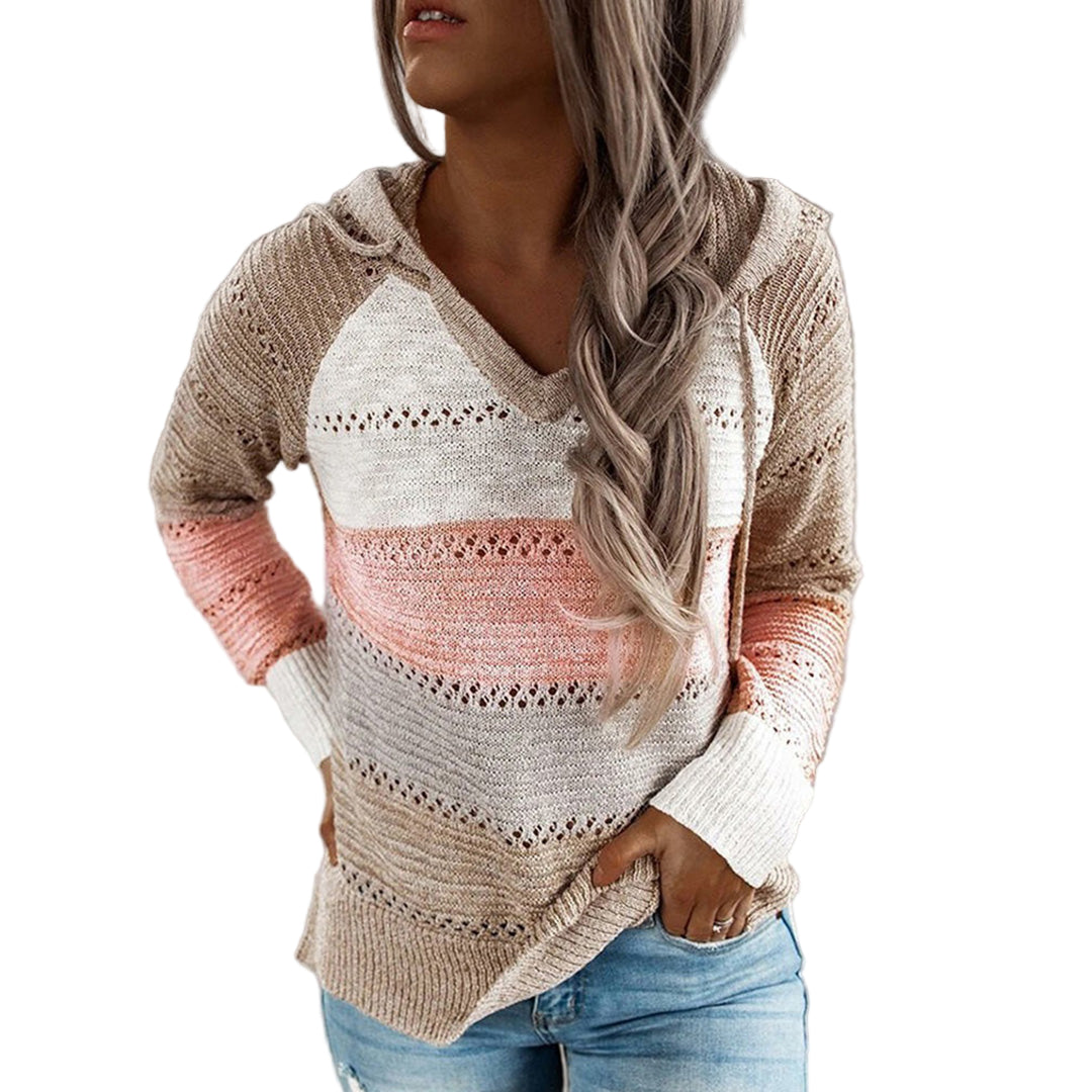 Pull d'Automne à Col V pour Femmes 0