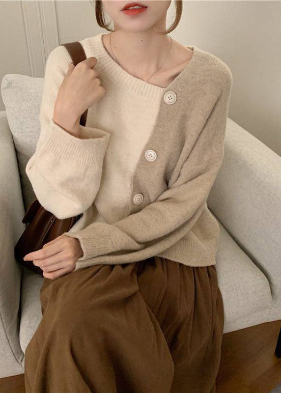 Pull d'Hiver à Boutons Asymétriques pour Femmes 2