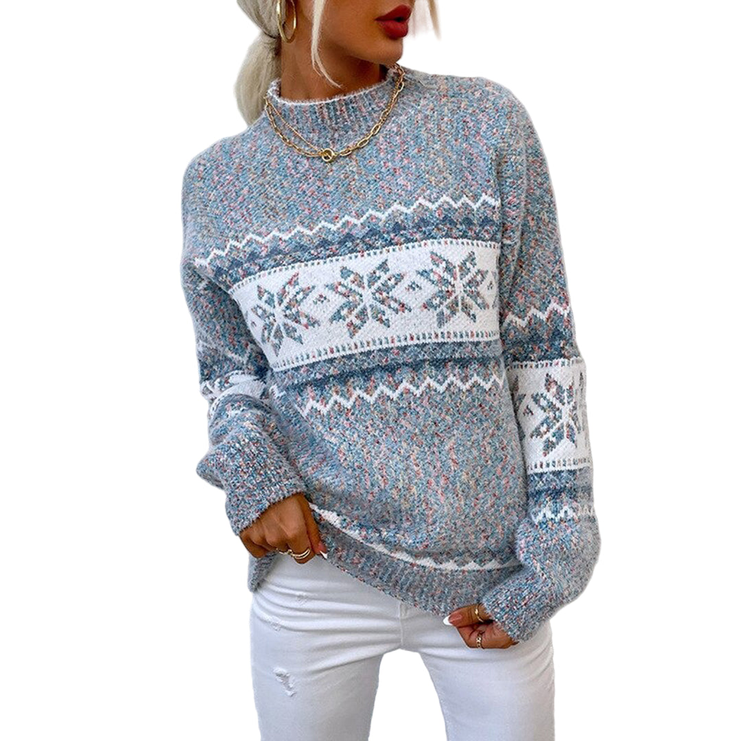 Pull d'Hiver pour Femme à Motif Flocon 0