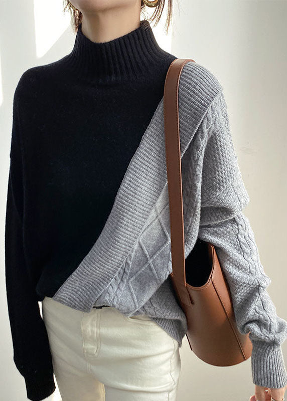 Pull d'automne à patchwork pour homme 2