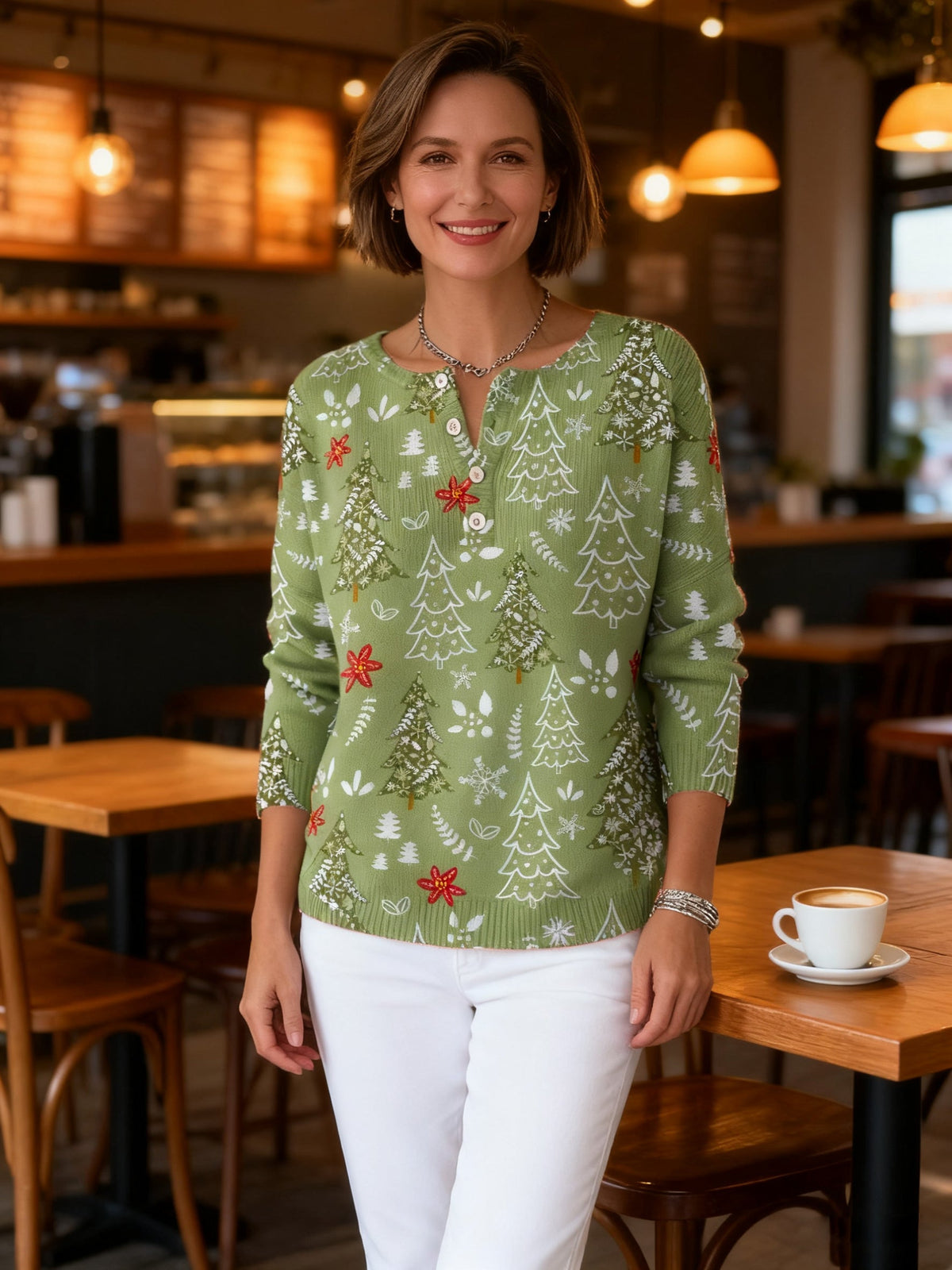 Pull de Noël Femme Confortable et Festif 1