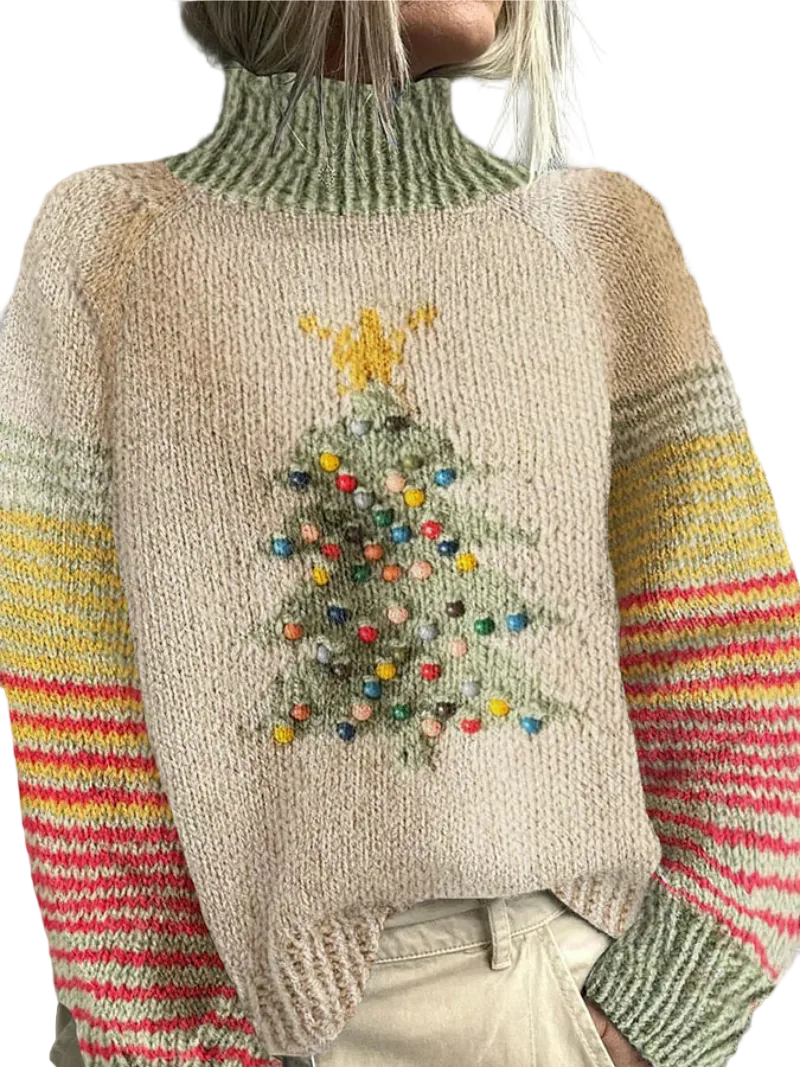 Pull de Noël pour Femme avec Sapin Coloré 0