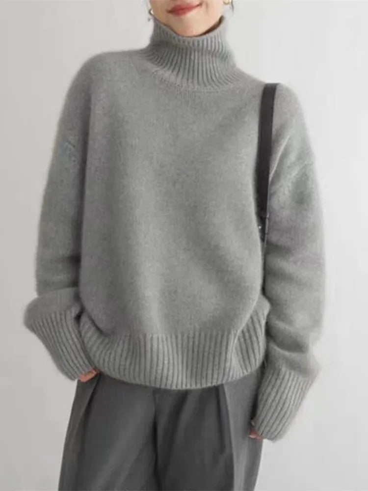 Pull en Cachemire pour Femme à Col Roulé 1
