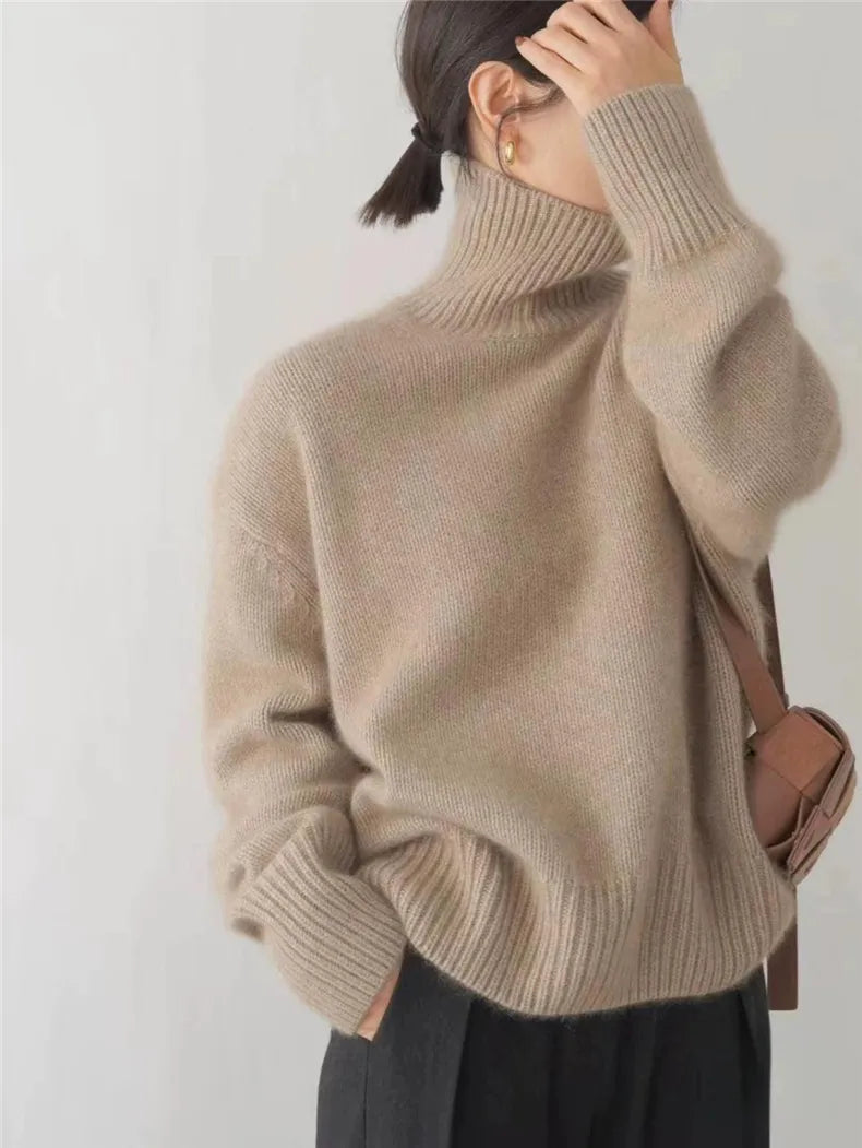 Pull en Cachemire pour Femme à Col Roulé 2
