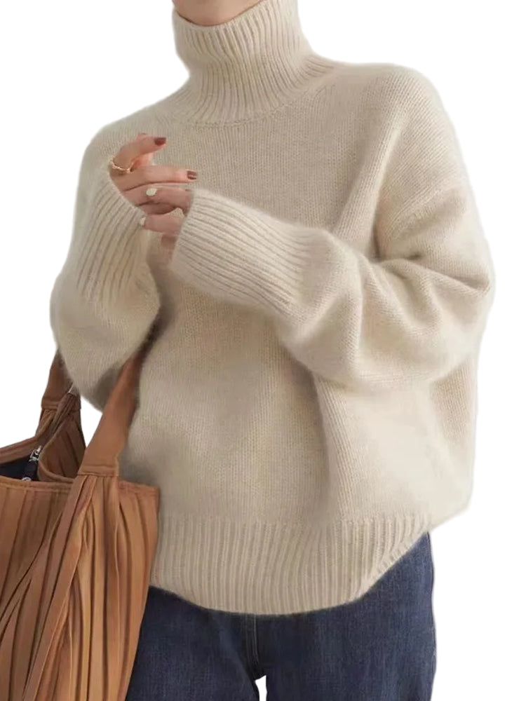 Pull en Cachemire pour Femmes au Col Roulé 0