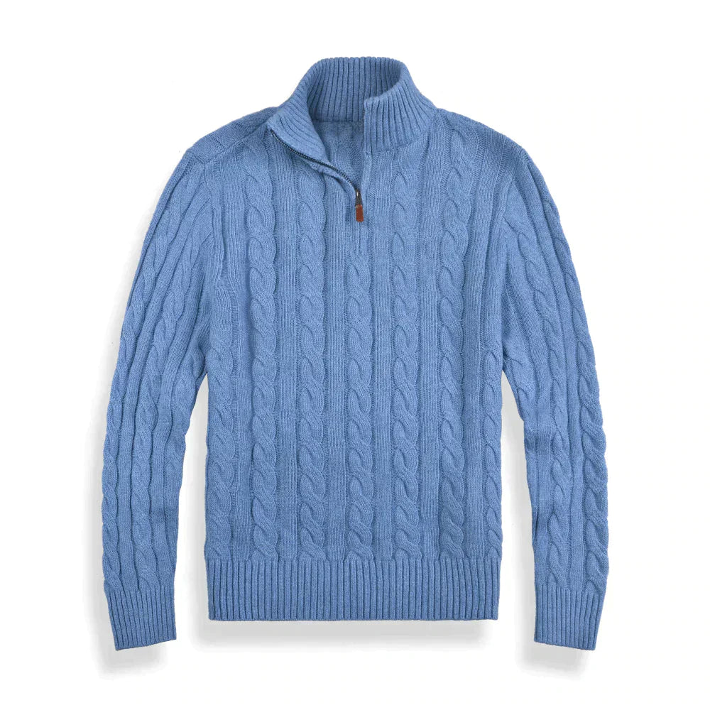 Pull en Coton à Col Zippé pour Femme 0