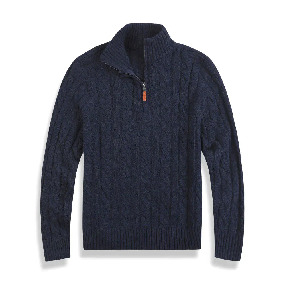 Pull en Coton à Col Zippé pour Femme 1