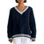 Pull en Maille Cable Femme Style Sportif en Mélange de Coton 0