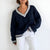 Pull en Maille Cable Femme Style Sportif en Mélange de Coton 1