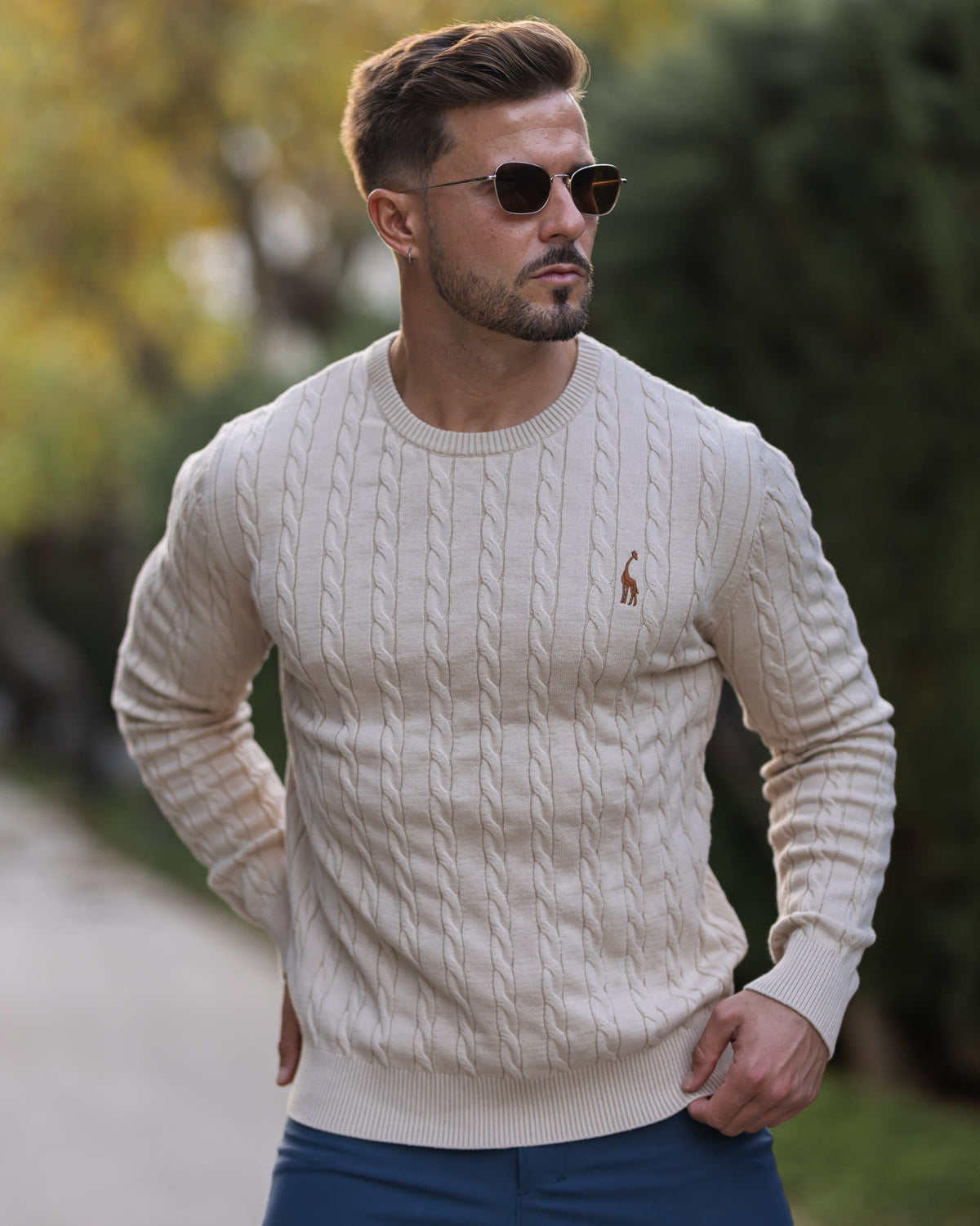 Pull en Maille Torsadée pour Homme Automne 3