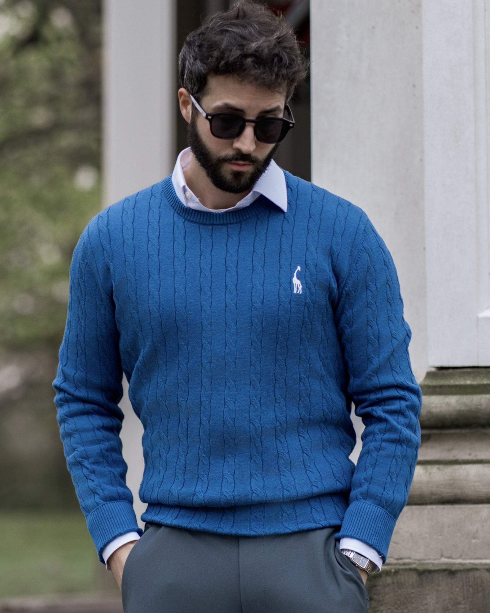 Pull en Maille Torsadée pour Homme Automne 7