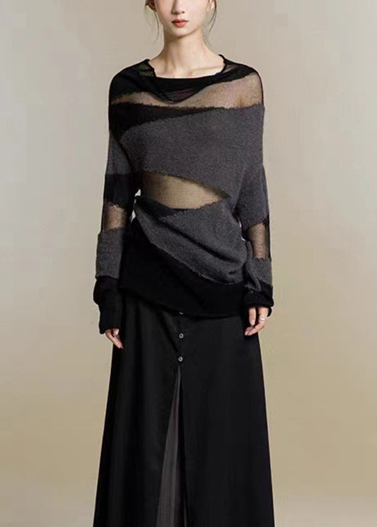 Pull en Maille Tulle à Col Roulé pour Femme 1