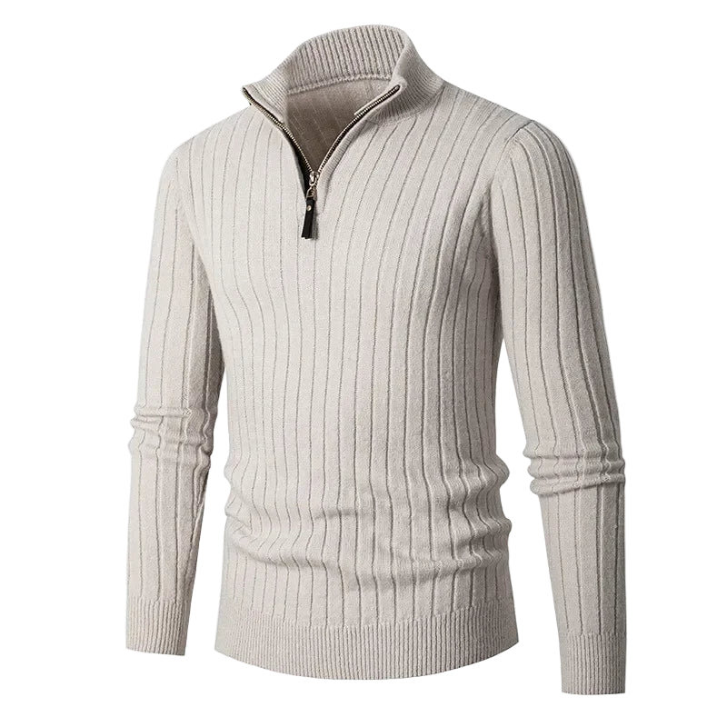 Pull en Tricot Demi-Zip pour Hommes Moderne 0