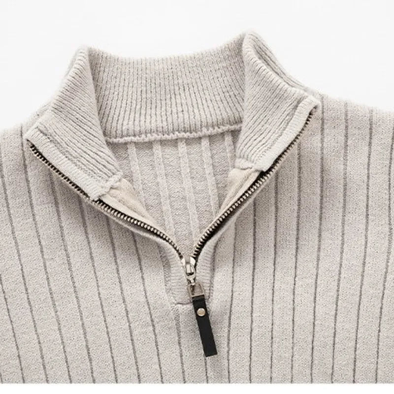 Pull en Tricot Demi-Zip pour Hommes Moderne 2