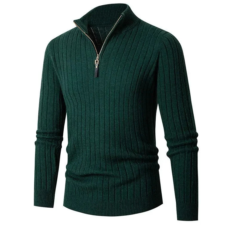 Pull en Tricot Demi-Zip pour Hommes Moderne 9