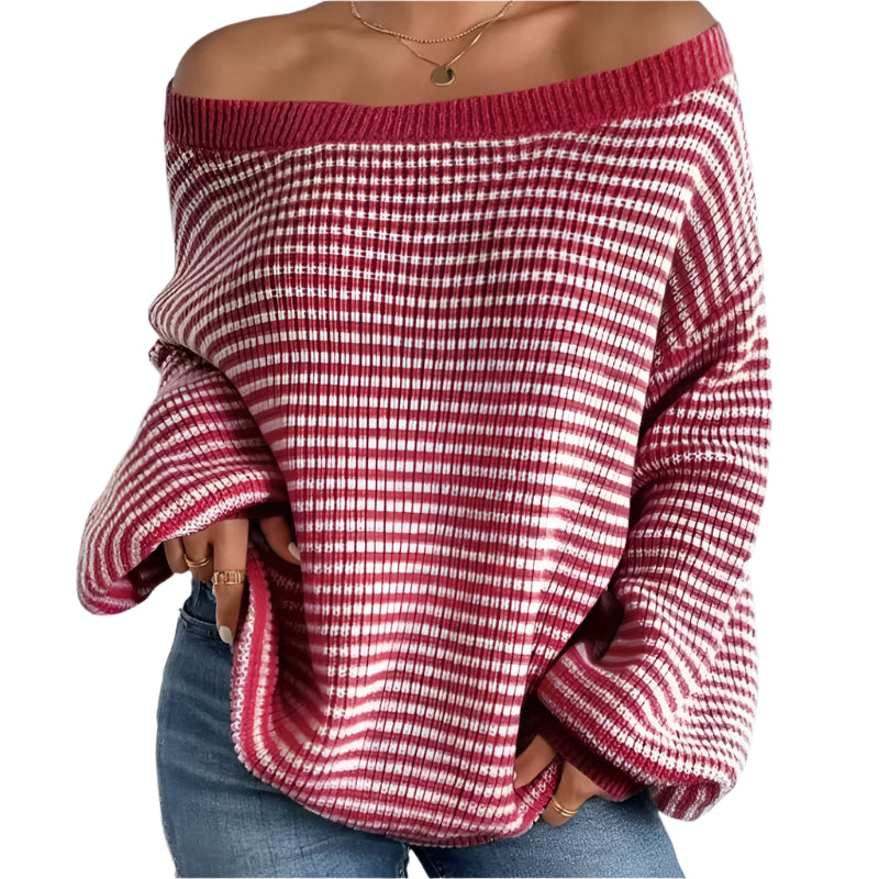 Pull en Tricot Oversize pour Femme avec Manches Lanternes 0