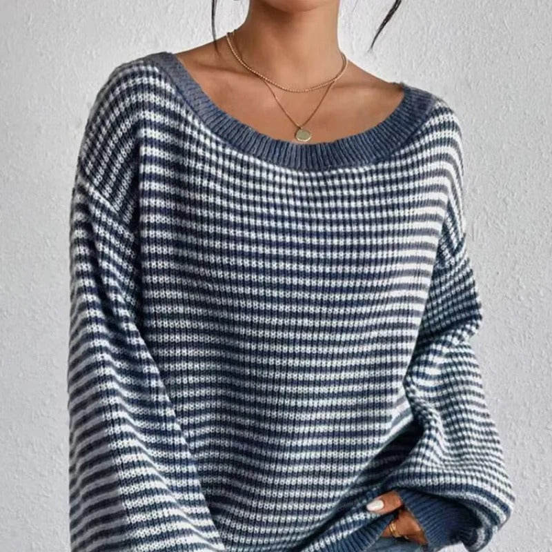 Pull en Tricot Oversize pour Femme avec Manches Lanternes 4