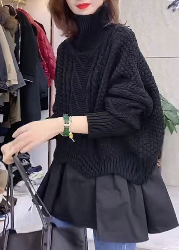 Pull en Tricot à Col Roulé pour Femme 1